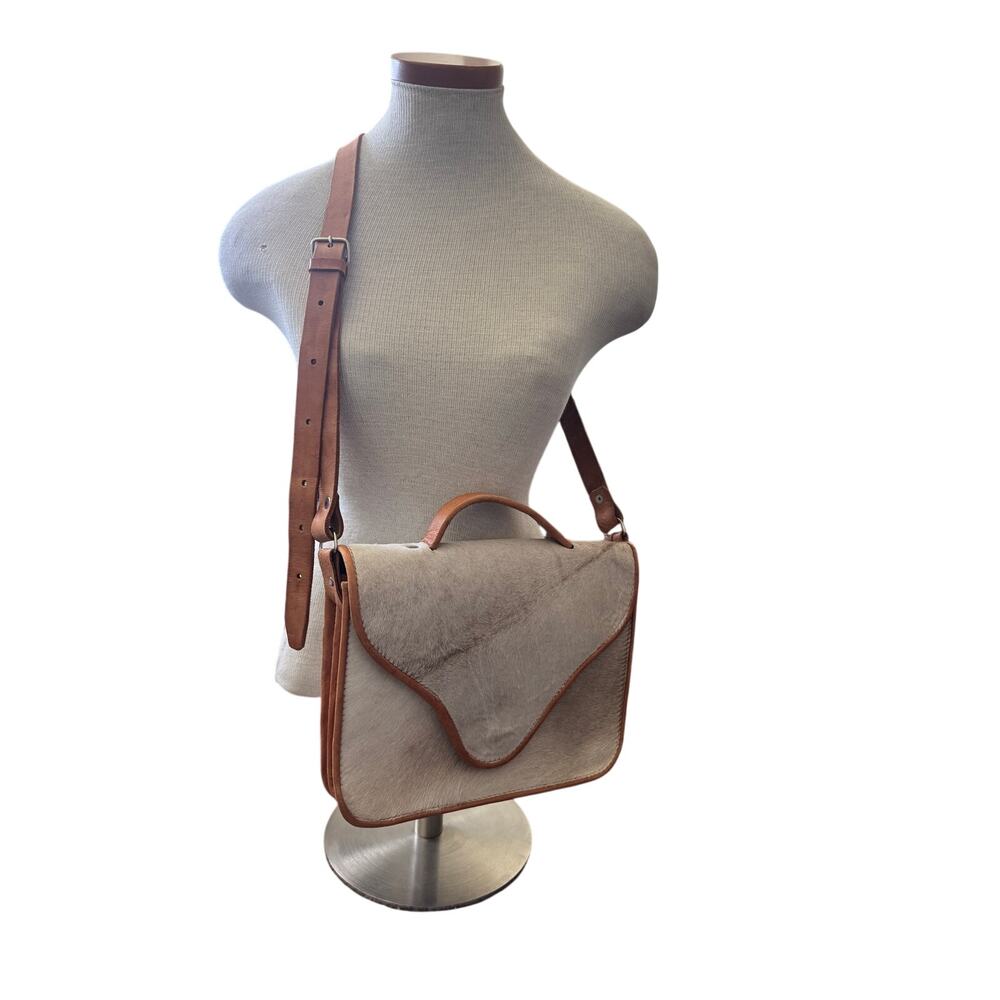 Siempre Viva cow hair crossbody bag